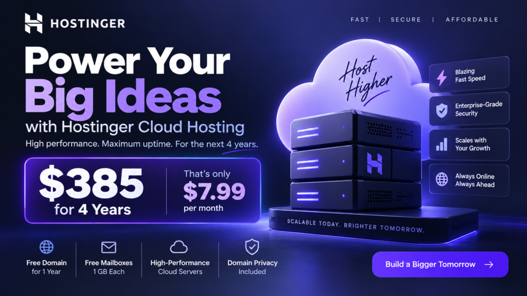 $7.99/Month for 4 Years: Is Hostinger Cloud Hosting Right for web design studios hosting client portfolios?