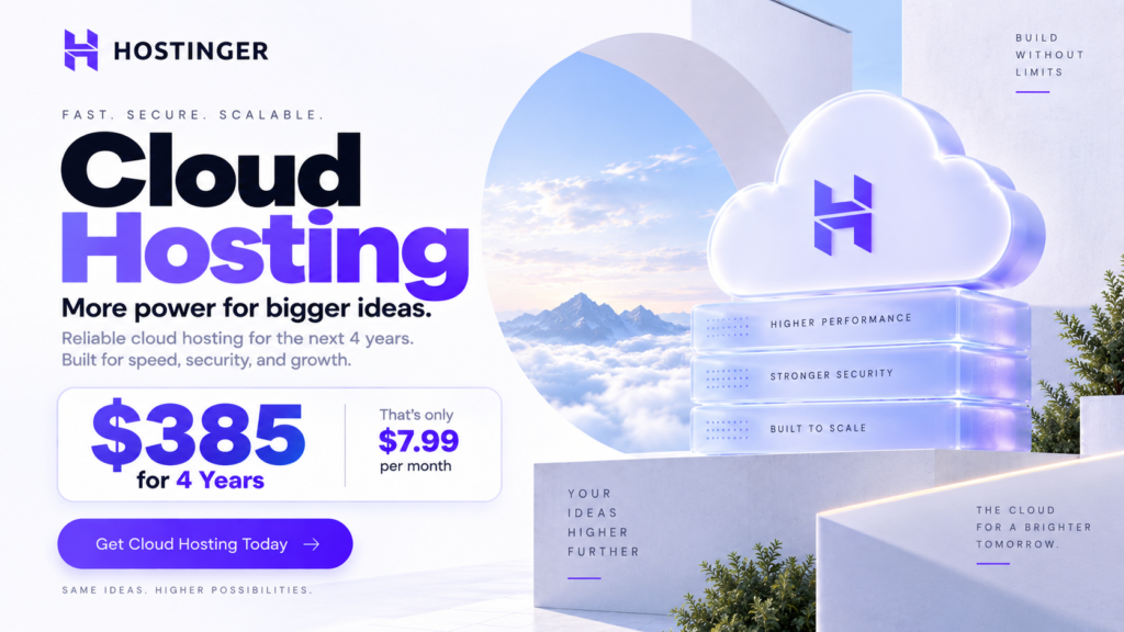 Hostinger’s $385 4-Year Cloud Deal: Is Hostinger Cloud Hosting Right for business owners replacing slow shared hosting?